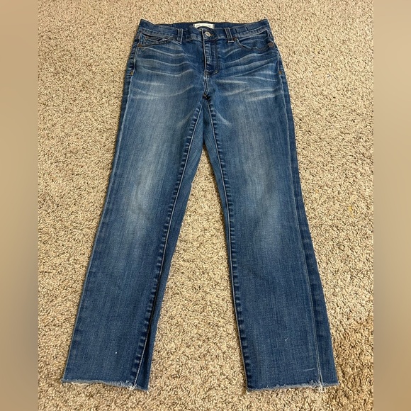 Madewell Denim - Madewell Distressed Medium Blue High Riser Skinny Jeans Cotton Size 28 Preppy